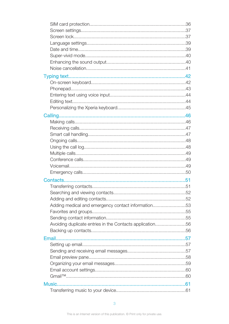 Sony XPERIA Z3v User Manual | Page 3 / 116