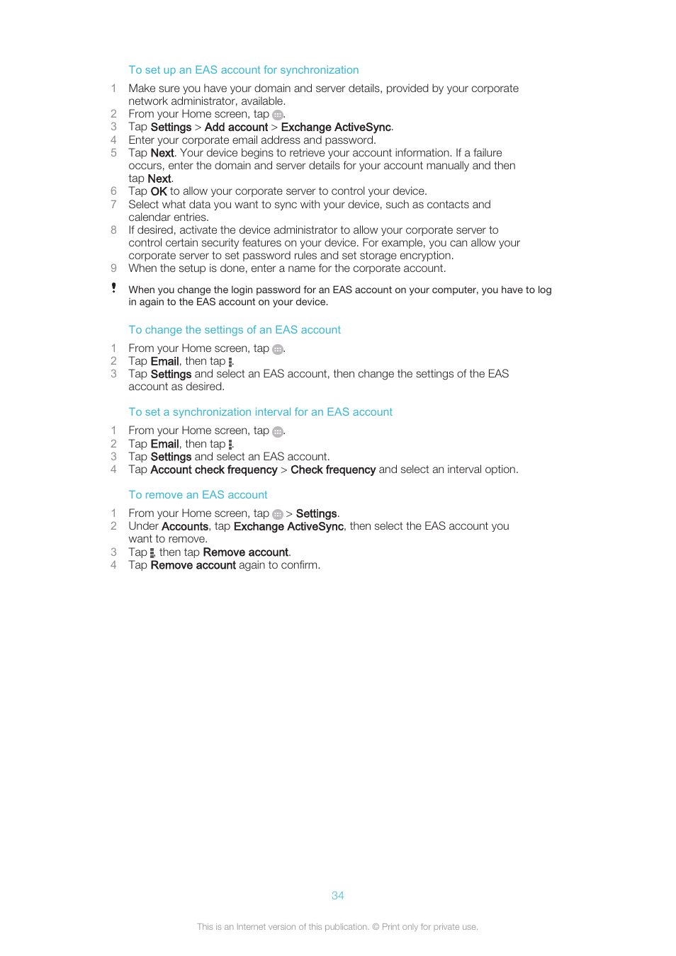 Sony XPERIA Z3v User Manual | Page 34 / 116