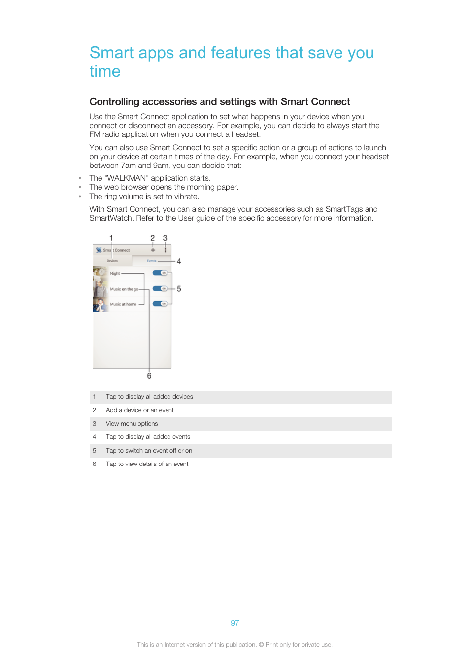 Smart apps and features that save you time | Sony XPERIA Z3v User Manual | Page 97 / 116