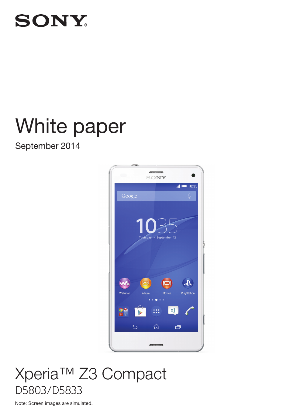 Sony Xperia Z3 Compact User Manual | 24 pages