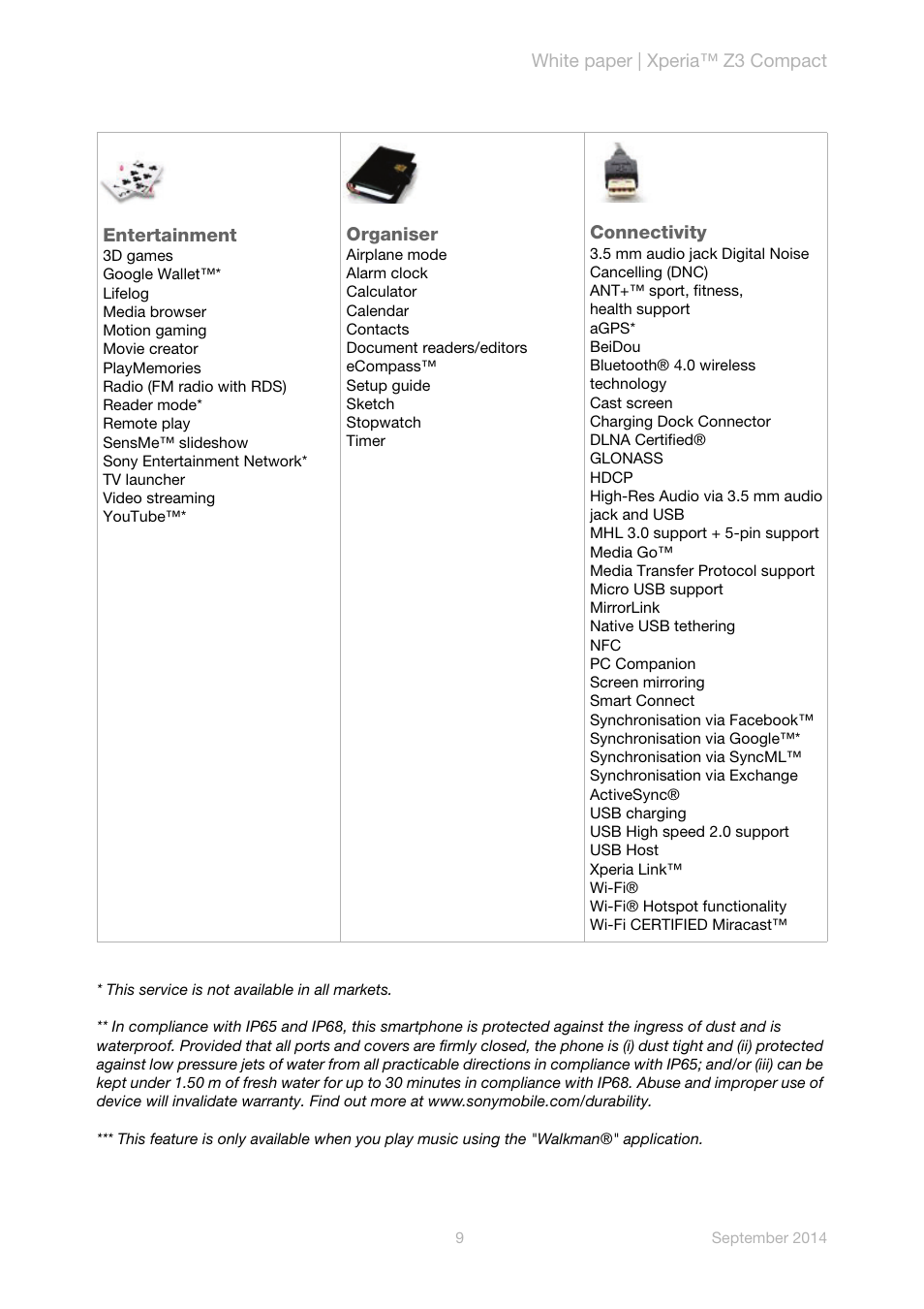 Sony Xperia Z3 Compact User Manual | Page 11 / 24