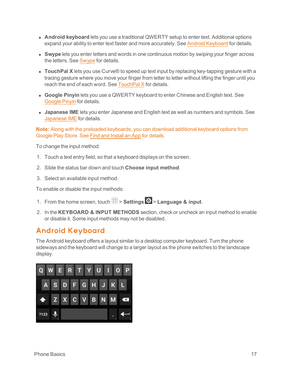 Android keyboard | ZTE Speed User Manual | Page 27 / 162