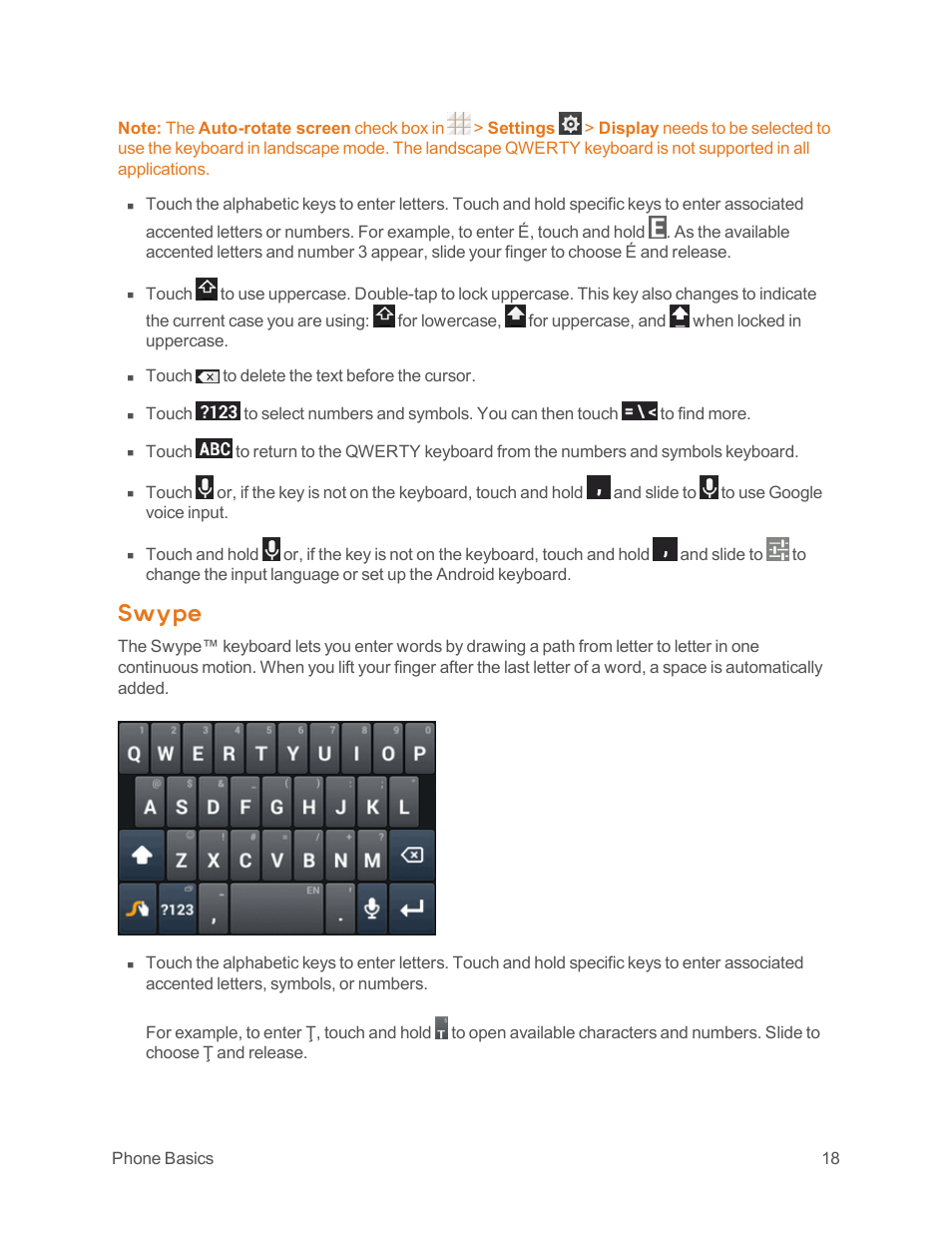 Swype | ZTE Speed User Manual | Page 28 / 162
