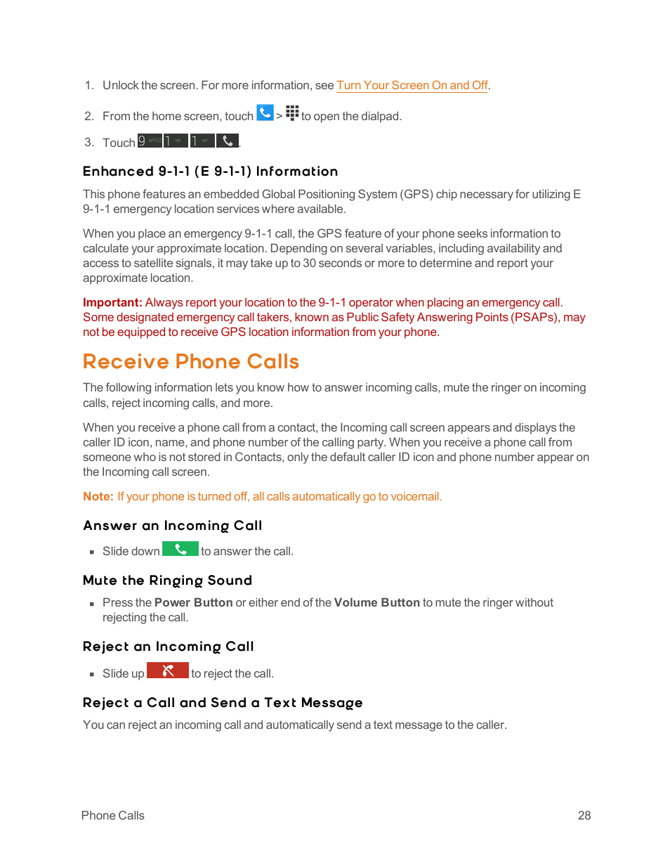 Receive phone calls | ZTE Speed User Manual | Page 38 / 162