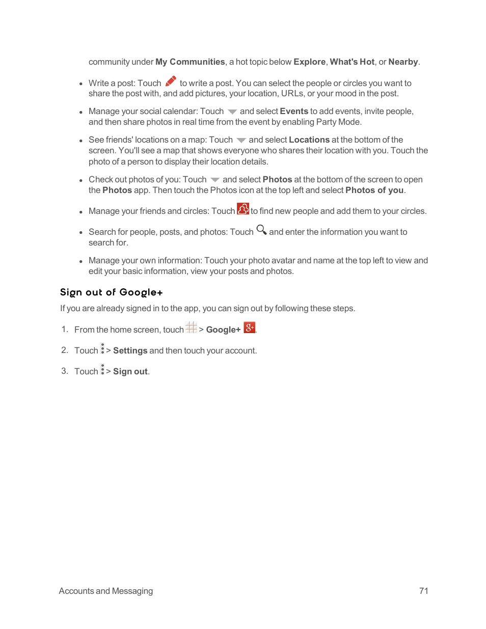 Sign out of google | ZTE Speed User Manual | Page 81 / 162