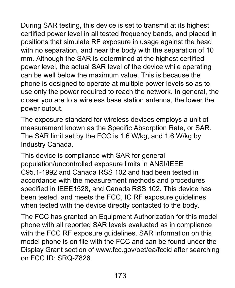 ZTE Grand X Plus User Manual | Page 173 / 184