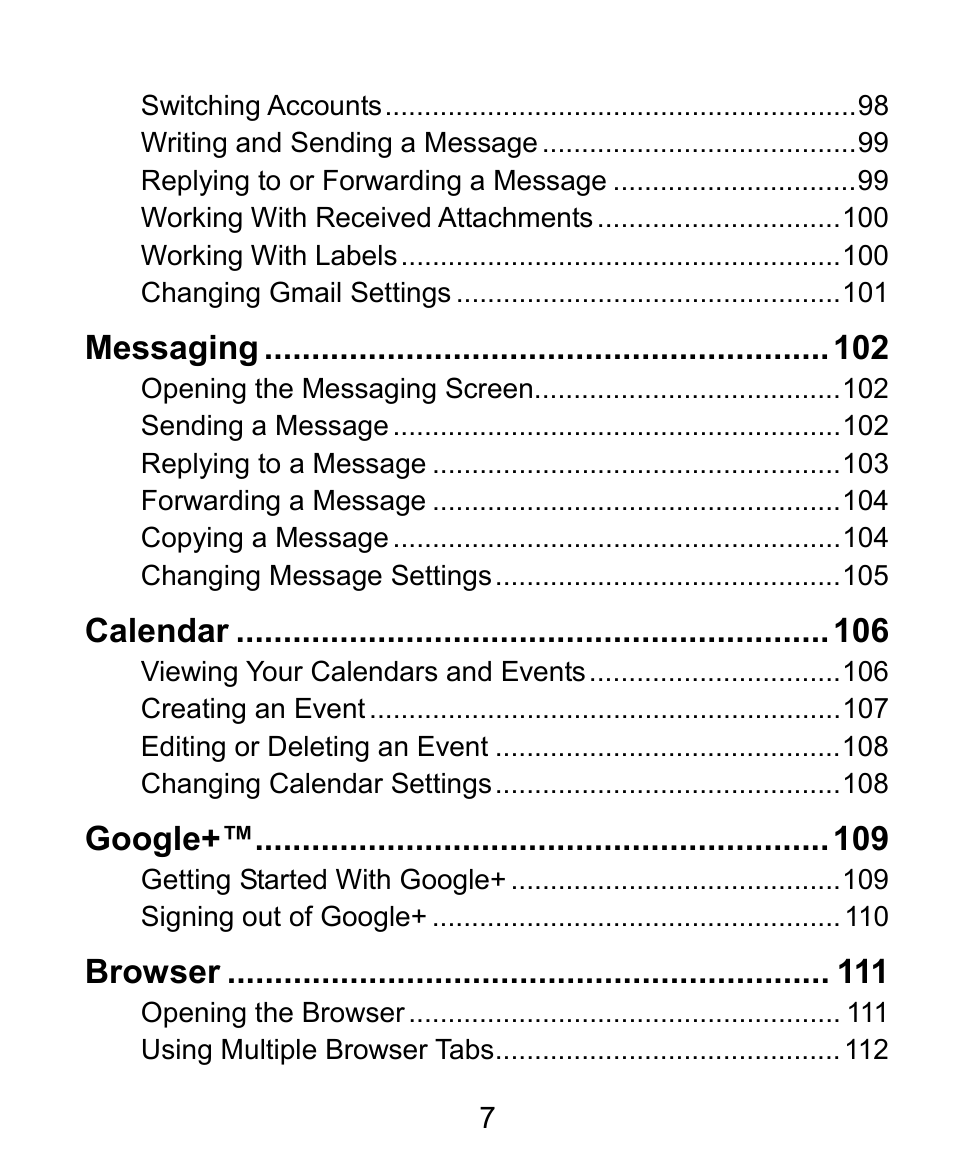 ZTE Grand X Plus User Manual | Page 7 / 184