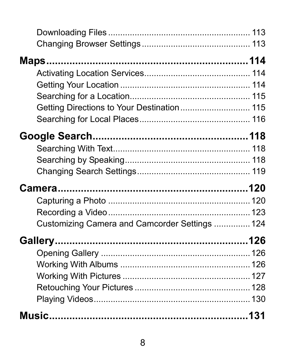 ZTE Grand X Plus User Manual | Page 8 / 184