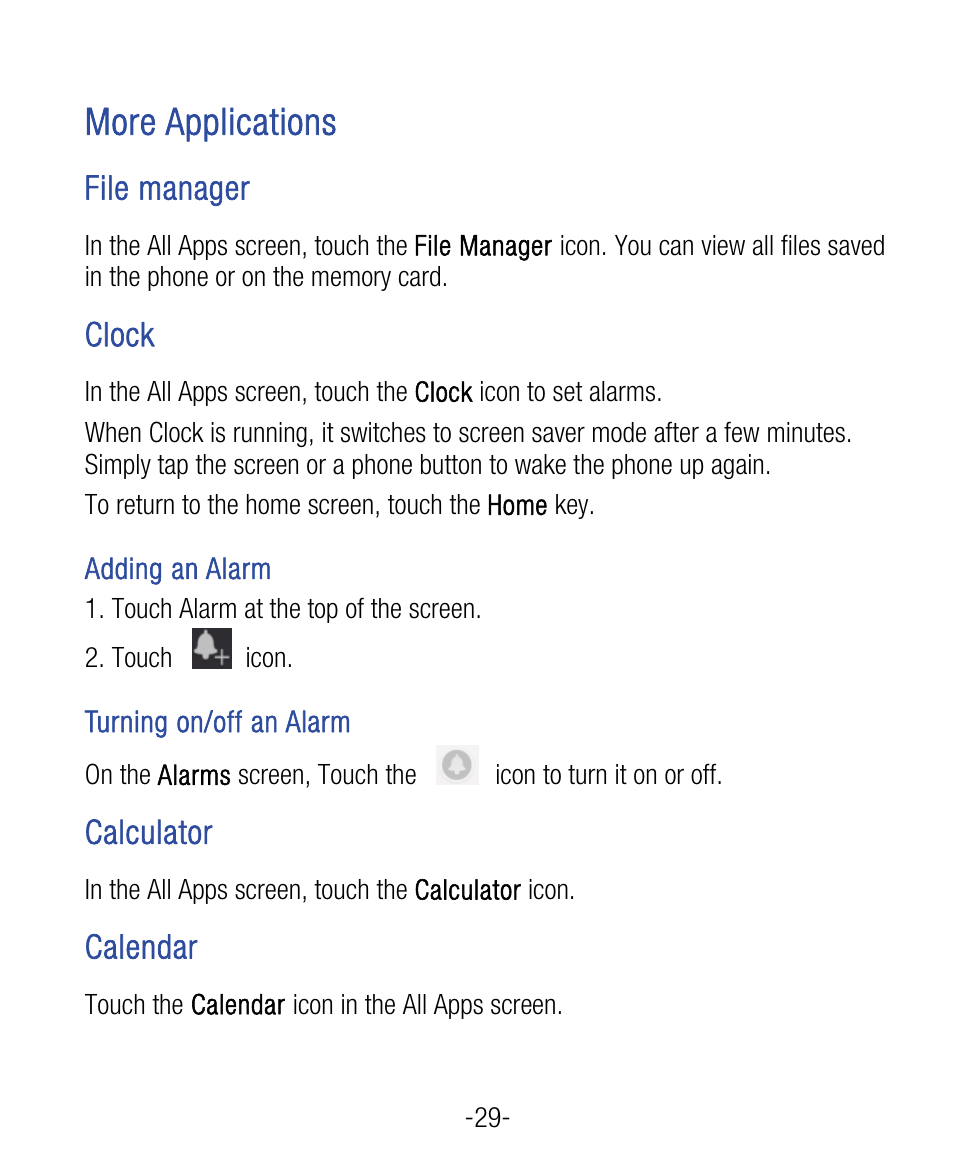More applications | ZTE Grand X User Manual | Page 33 / 37