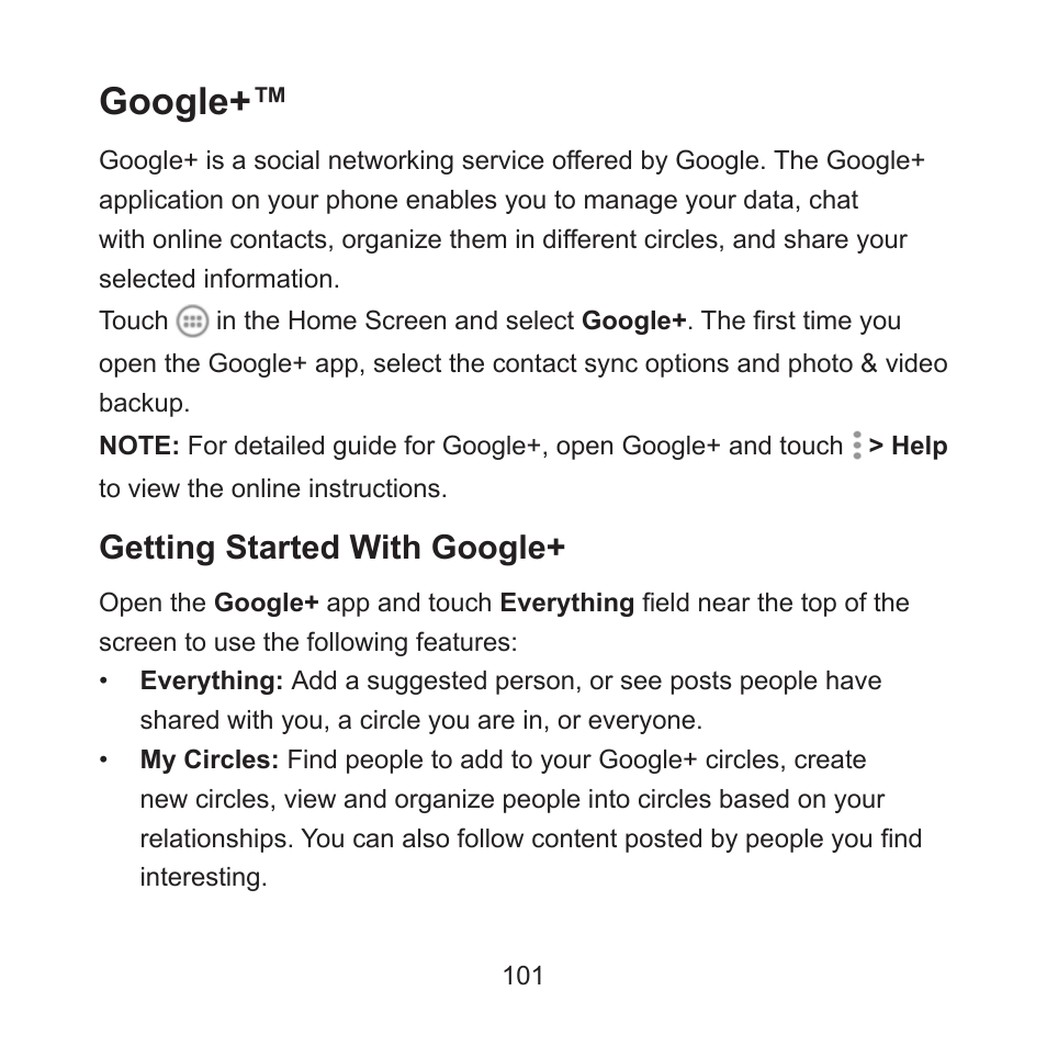 Google, Getting started with google | ZTE ZMAX User Manual | Page 103 / 172