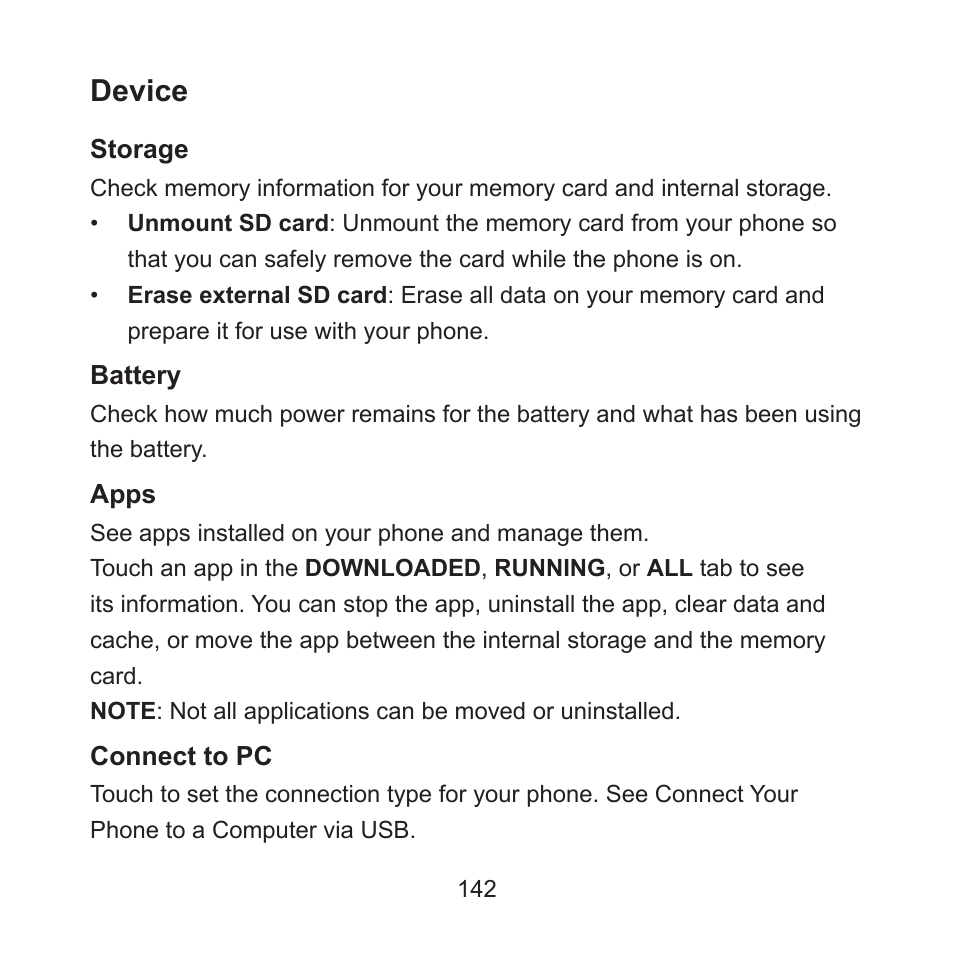 Device | ZTE ZMAX User Manual | Page 144 / 172