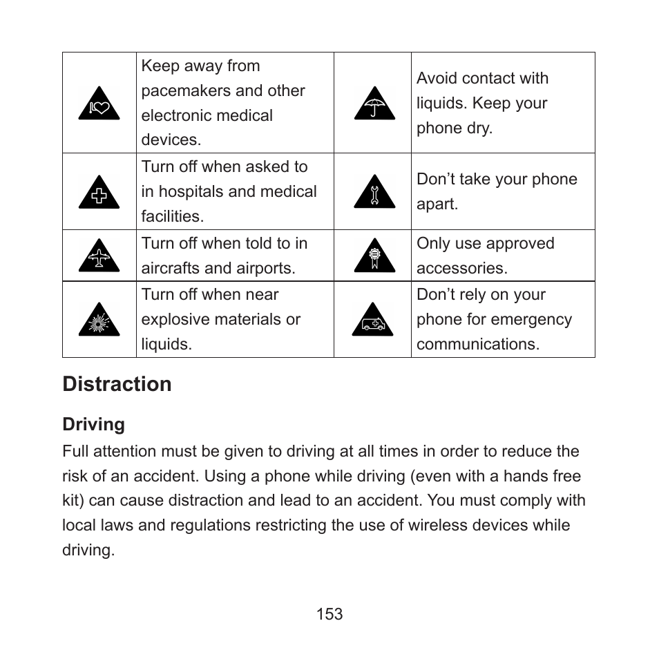 Distraction | ZTE ZMAX User Manual | Page 155 / 172