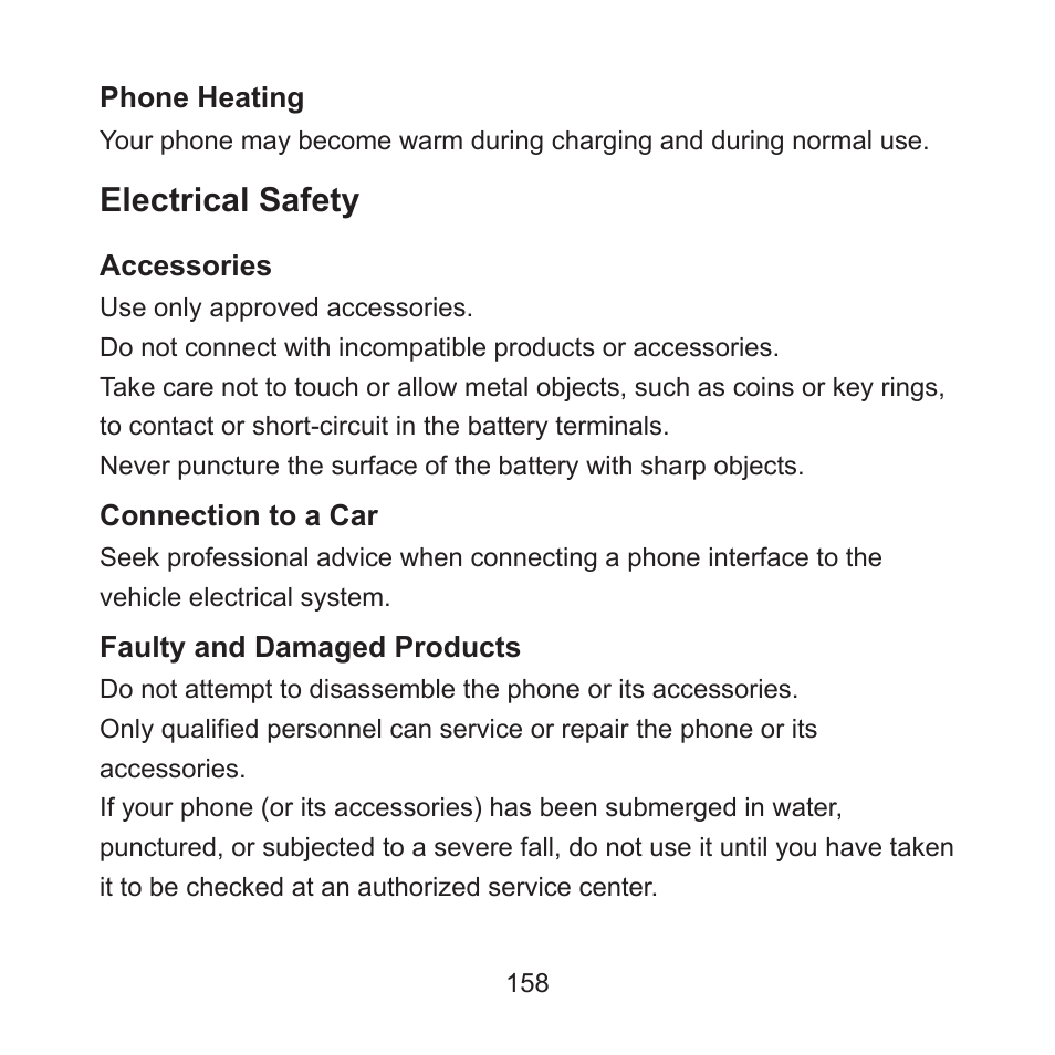 Electrical safety | ZTE ZMAX User Manual | Page 160 / 172