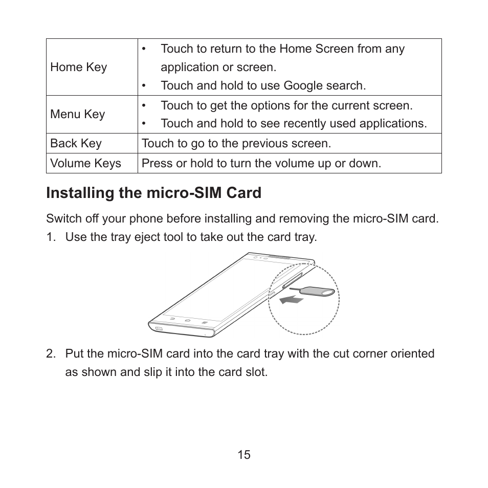 Installing the micro-sim card | ZTE ZMAX User Manual | Page 17 / 172