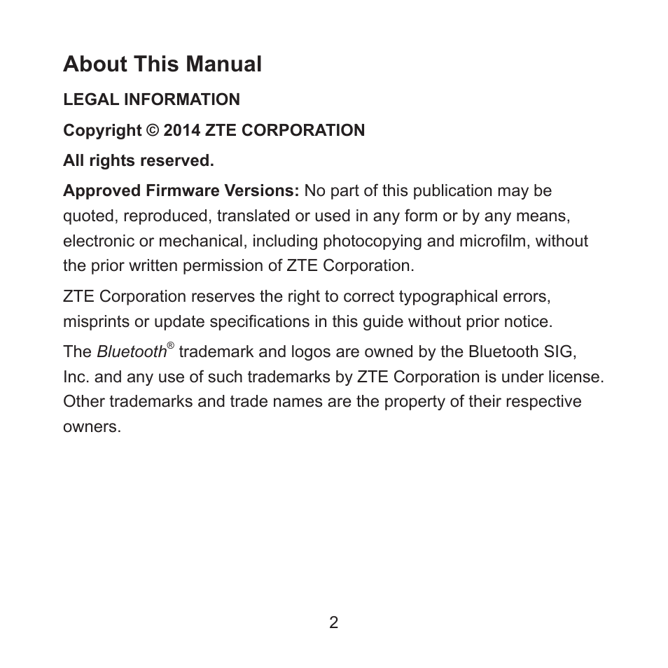 About this manual | ZTE ZMAX User Manual | Page 4 / 172