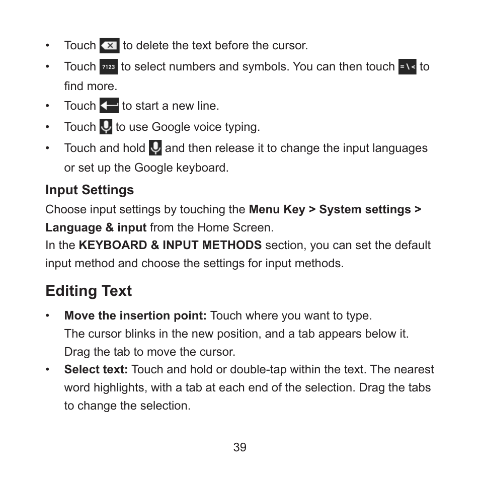 Editing text | ZTE ZMAX User Manual | Page 41 / 172