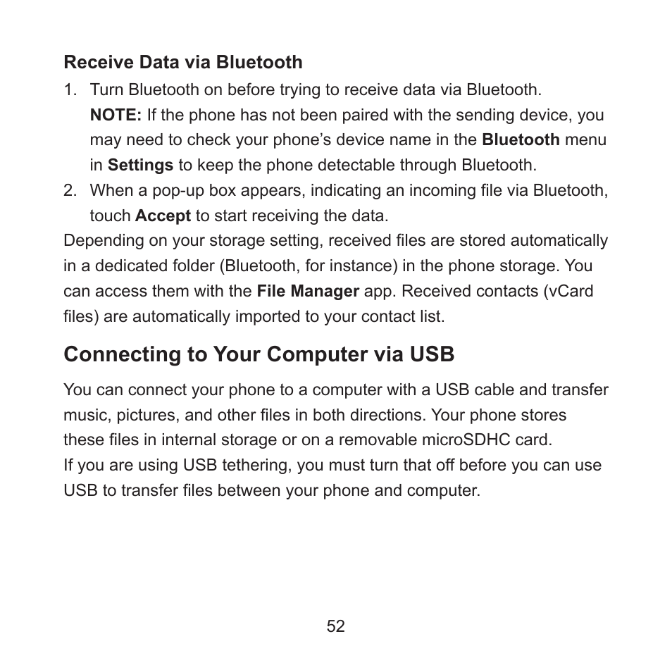 Connecting to your computer via usb | ZTE ZMAX User Manual | Page 54 / 172
