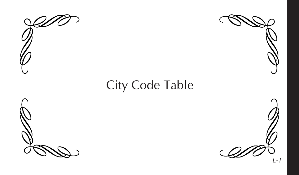 City code table | G-Shock GW-1800DJ-1A9 User Manual | Page 79 / 82