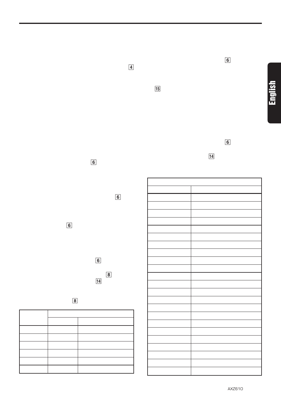 29 english, Auto store function for tp stations, Selecting pty | Digital radio / dab operations, Pty seek | Clarion AXZ610 User Manual | Page 25 / 30