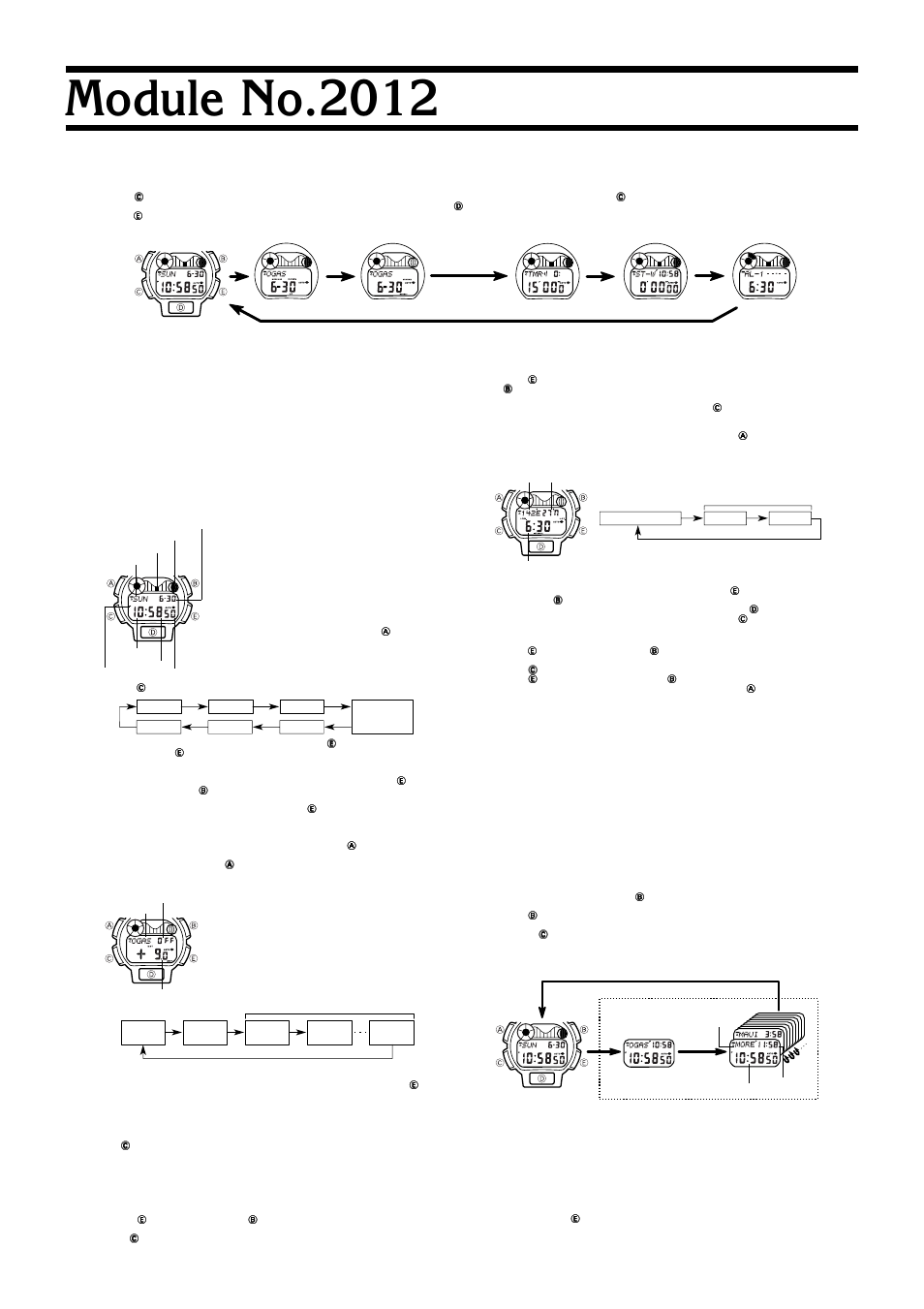 G-Shock DWM-100WC-6T User Manual | 5 pages