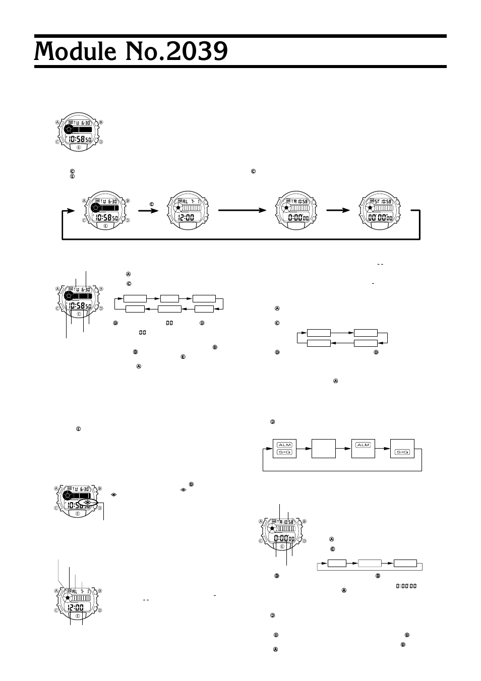 G-Shock 2039 User Manual | 2 pages