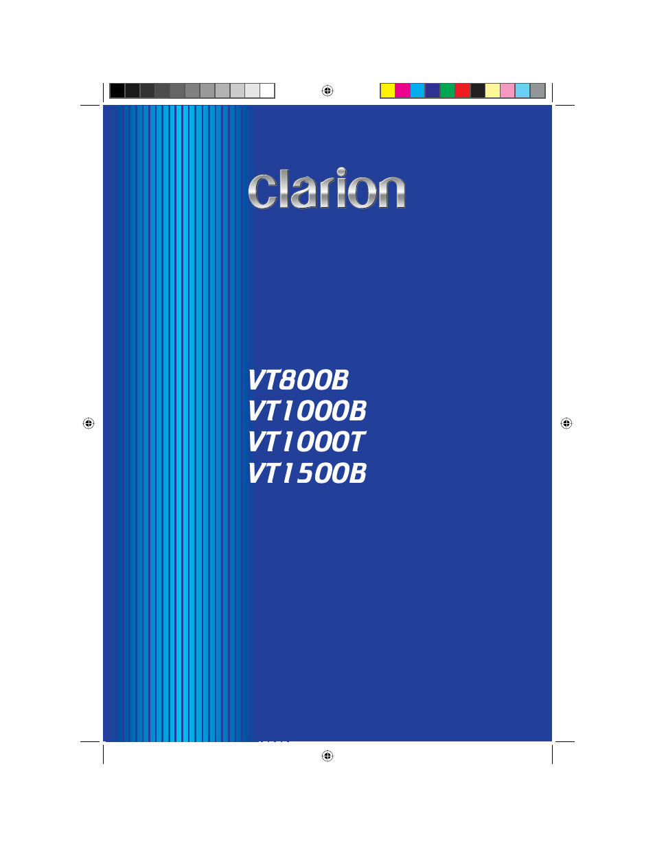 Clarion VT1000T User Manual | 39 pages