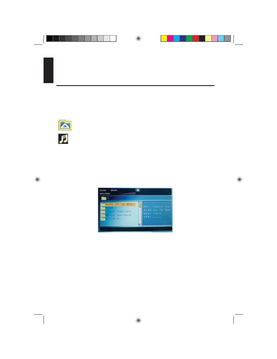 English, Playing mp3s | Clarion VT1000T User Manual | Page 22 / 39