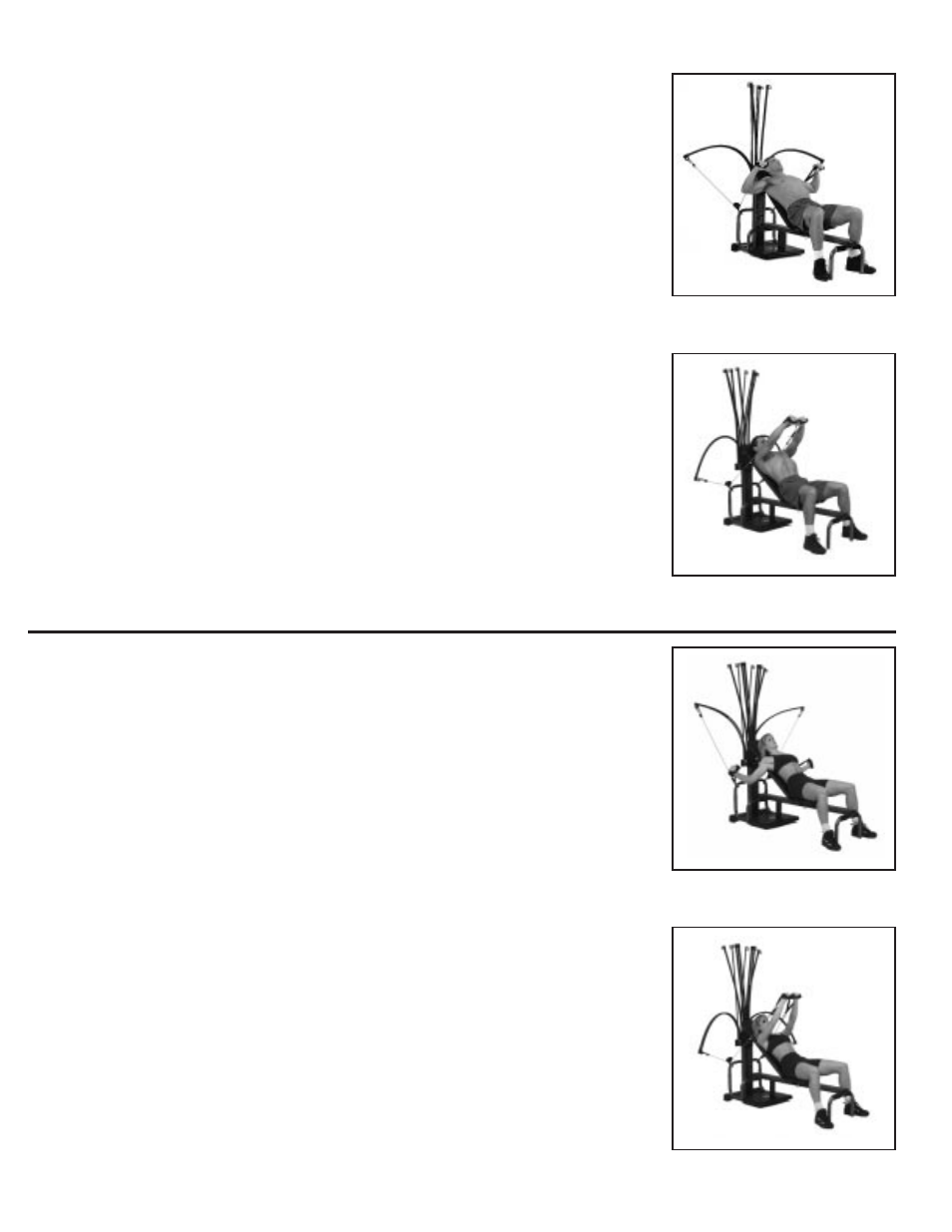 Chest exercises, Incline bench press, Muscles worked | Starting position, Motion, Key points, Finish start 17 chest fly, Finish start | Bowflex XTL User Manual | Page 19 / 80