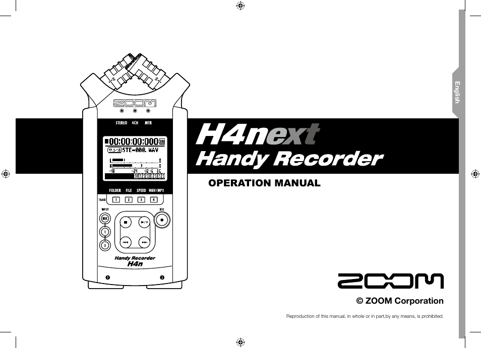 Zoom H4n User Manual | 156 pages