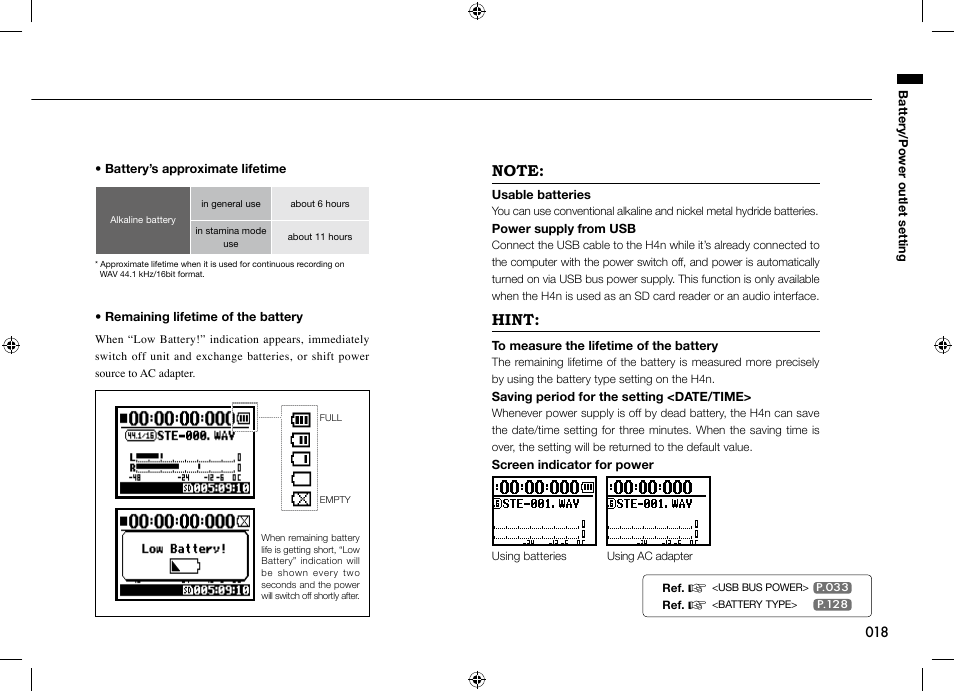 Hint | Zoom H4n User Manual | Page 19 / 156