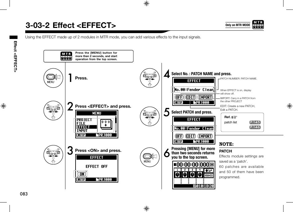 03-2 effect <effect | Zoom H4n User Manual | Page 84 / 156