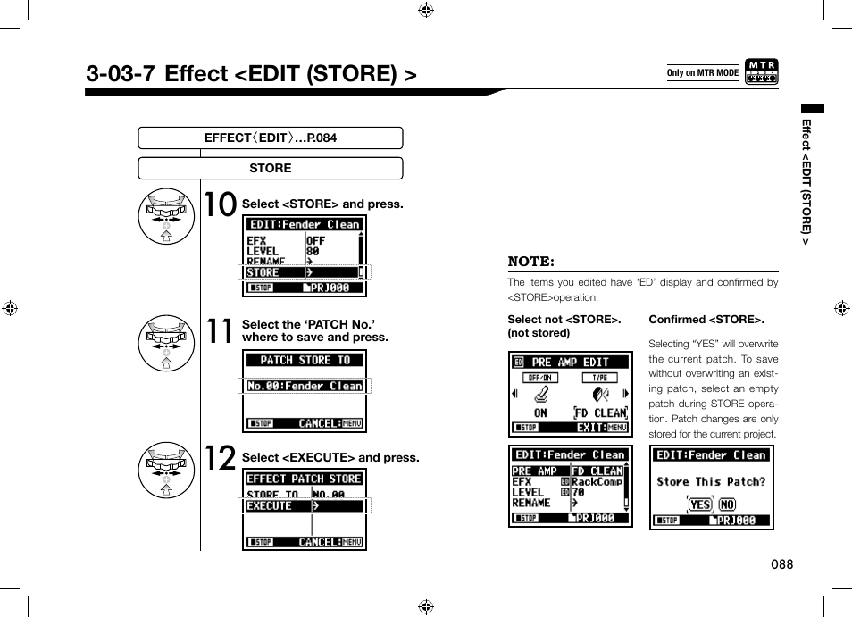 03-7 effect <edit (store) | Zoom H4n User Manual | Page 89 / 156