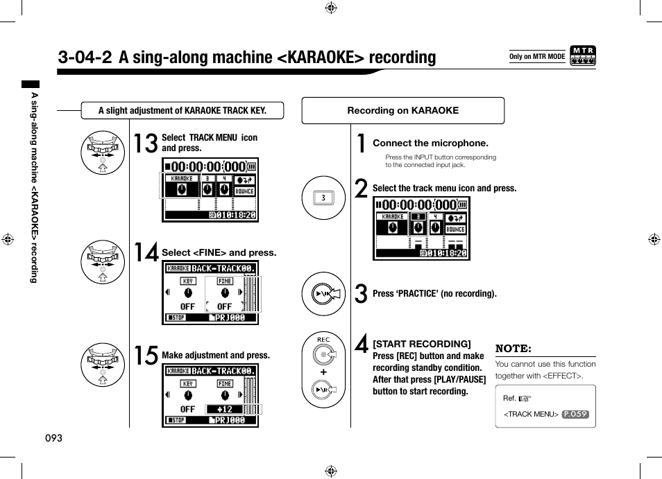 04-2 a sing-along machine <karaoke> recording | Zoom H4n User Manual | Page 94 / 156