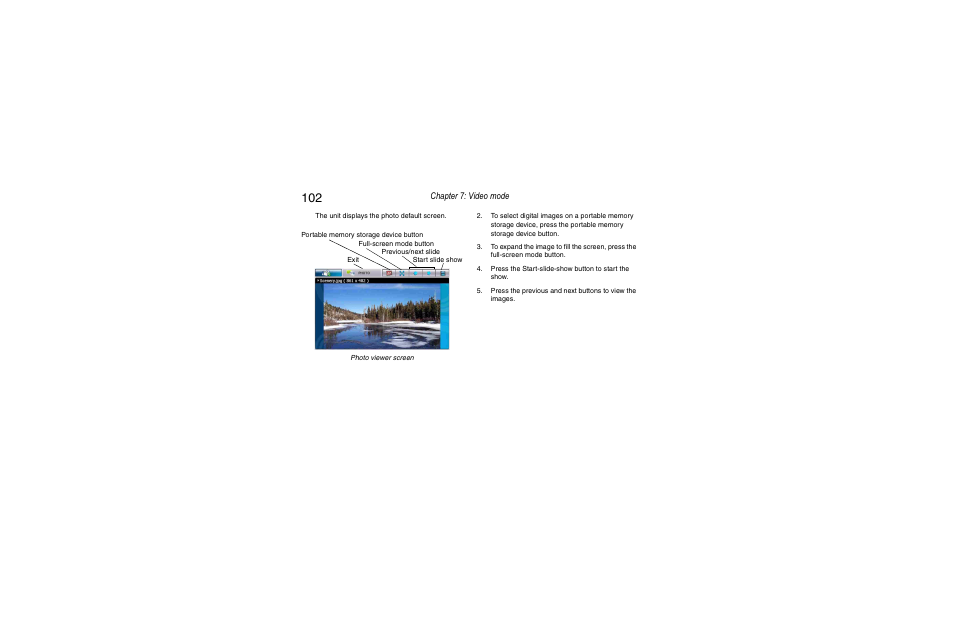 Chapter 7: video mode | Clarion Navigation In-Car Entertainment User Manual | Page 102 / 147