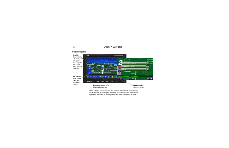 Start navigation | Clarion Navigation In-Car Entertainment User Manual | Page 14 / 147