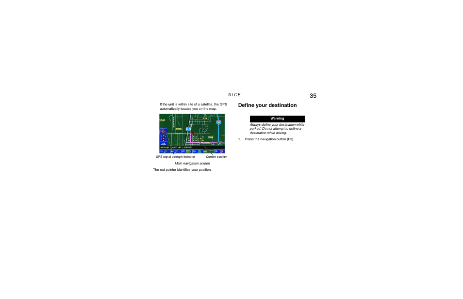 Define your destination | Clarion Navigation In-Car Entertainment User Manual | Page 35 / 147