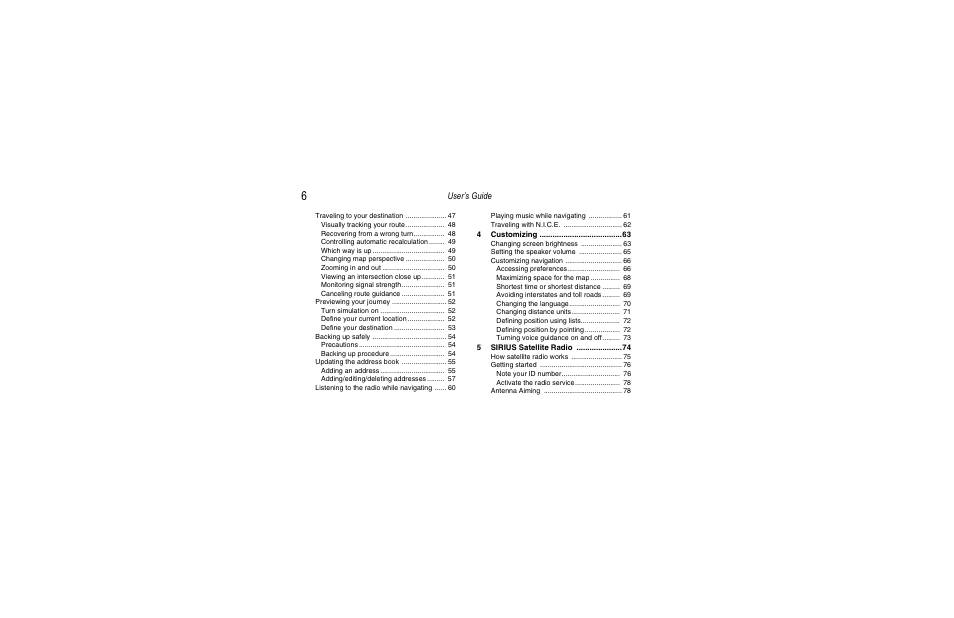 User’s guide | Clarion Navigation In-Car Entertainment User Manual | Page 6 / 147