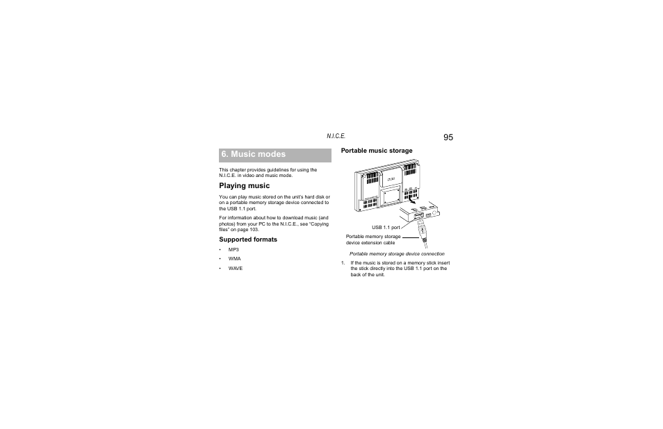 Music modes, Playing music | Clarion Navigation In-Car Entertainment User Manual | Page 95 / 147