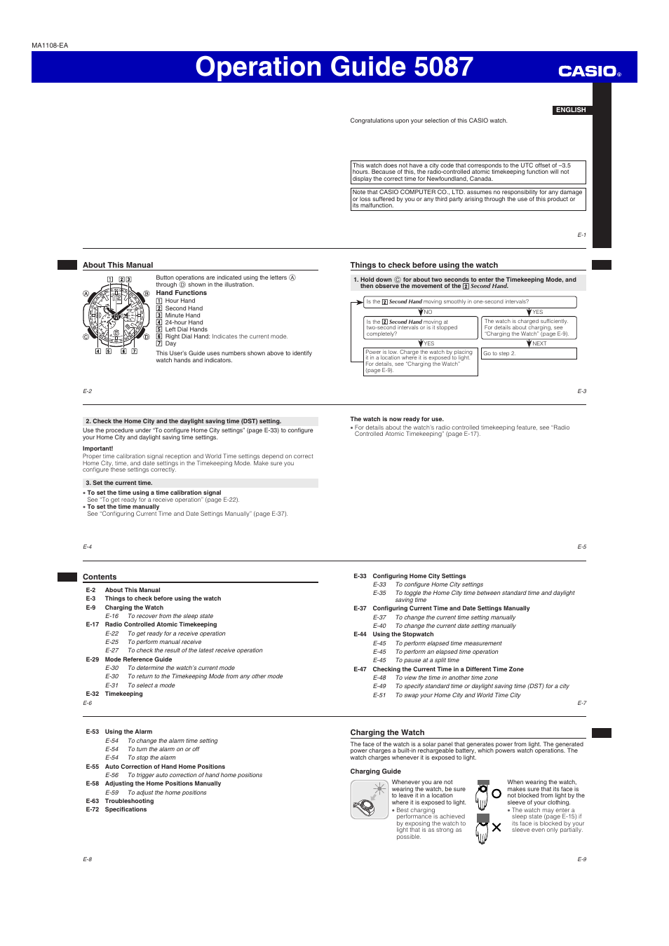 G-Shock GW-4000 User Manual | 8 pages