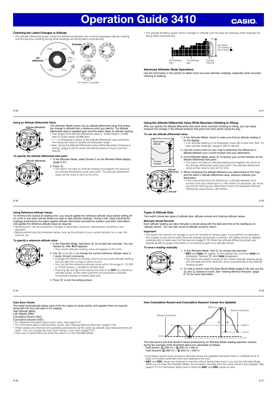 Operation guide 3410 | G-Shock 3410 User Manual | Page 6 / 14