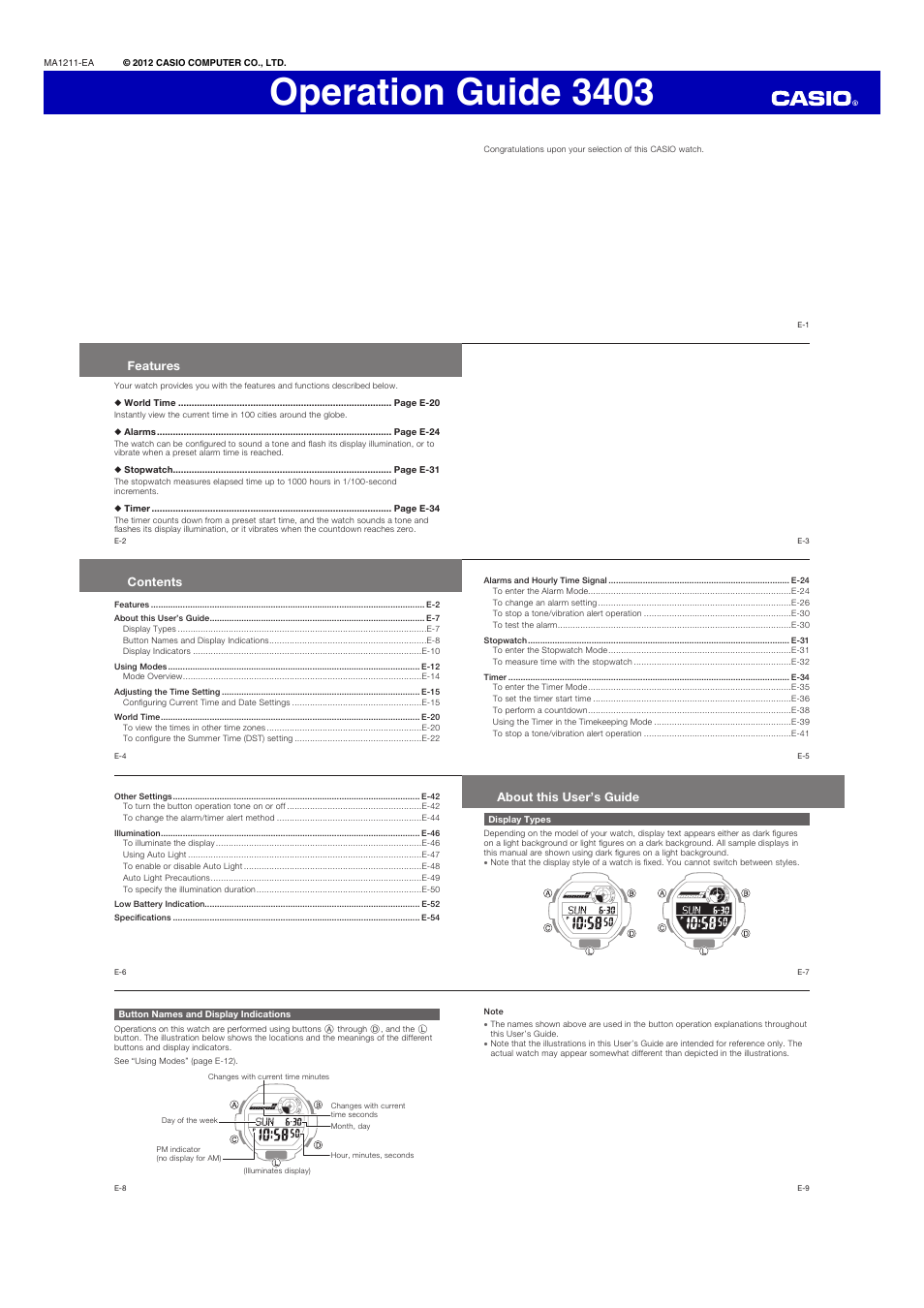 G-Shock GD-350 User Manual | 7 pages