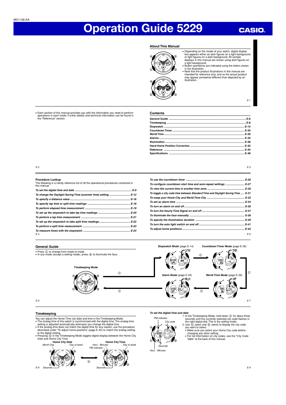 G-Shock GA-120 User Manual | 6 pages