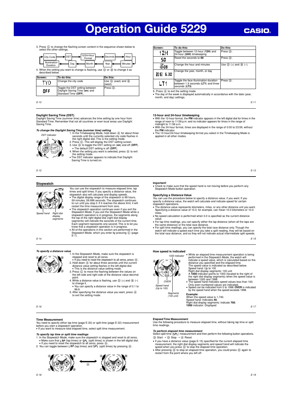 Operation guide 5229 | G-Shock GA-120 User Manual | Page 2 / 6