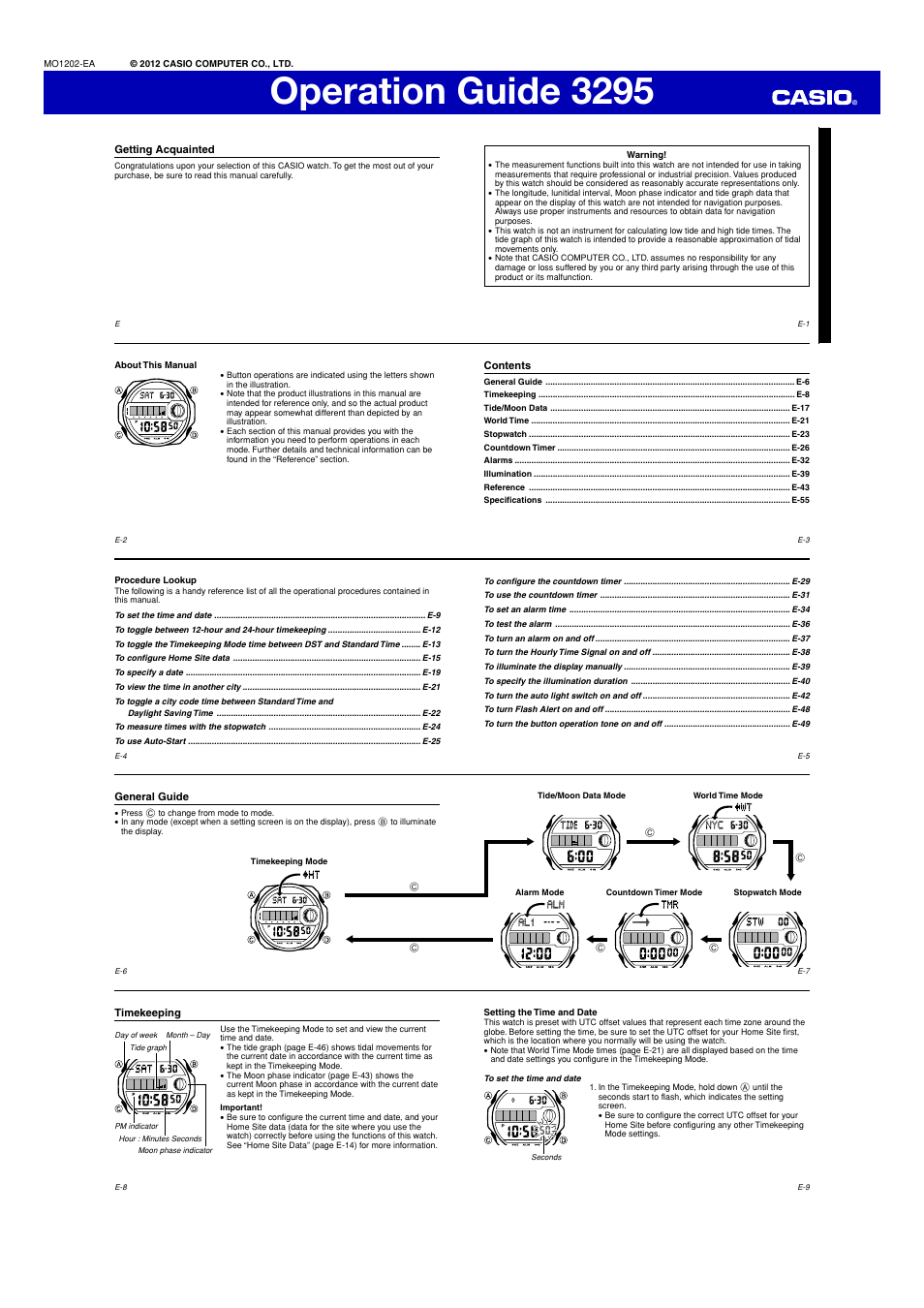 G-Shock GLX-150 User Manual | 7 pages