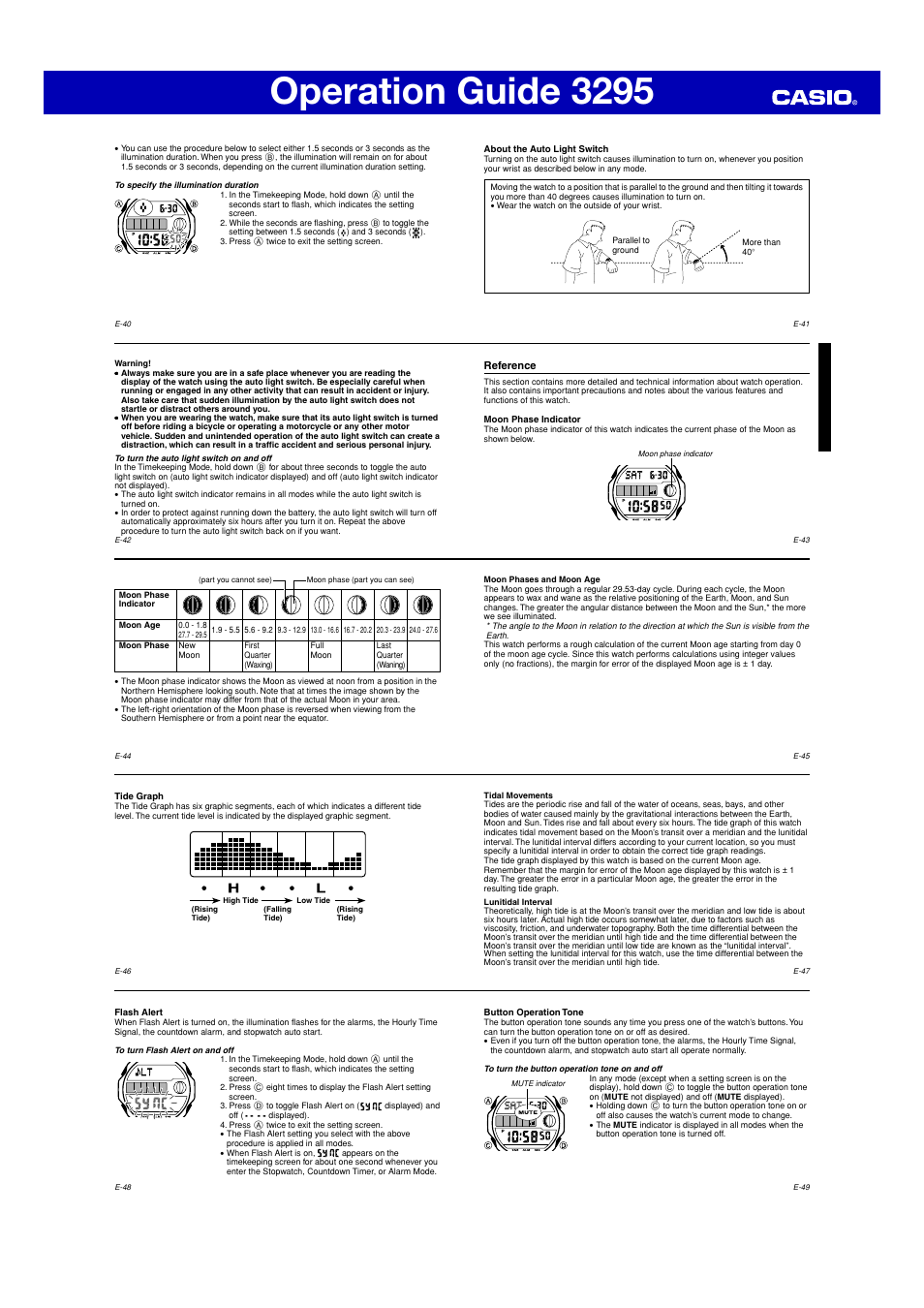 Operation guide 3295 | G-Shock GLX-150 User Manual | Page 5 / 7