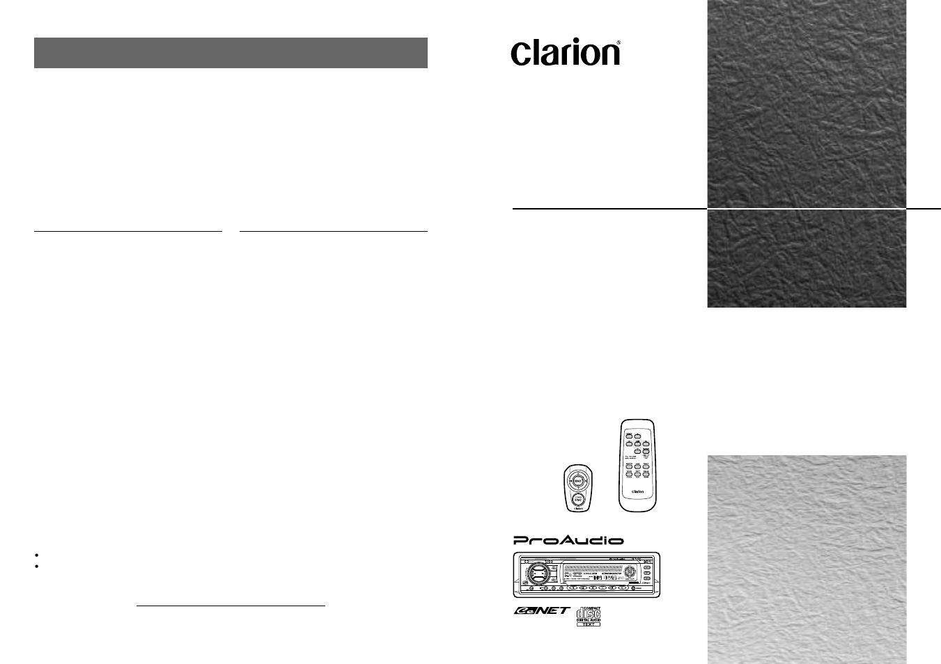 Clarion ] DXZ715 User Manual | 53 pages