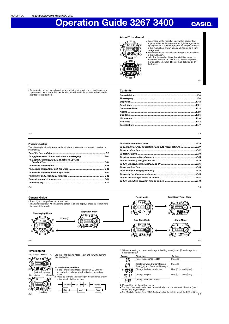 G-Shock GD-110 User Manual | 5 pages