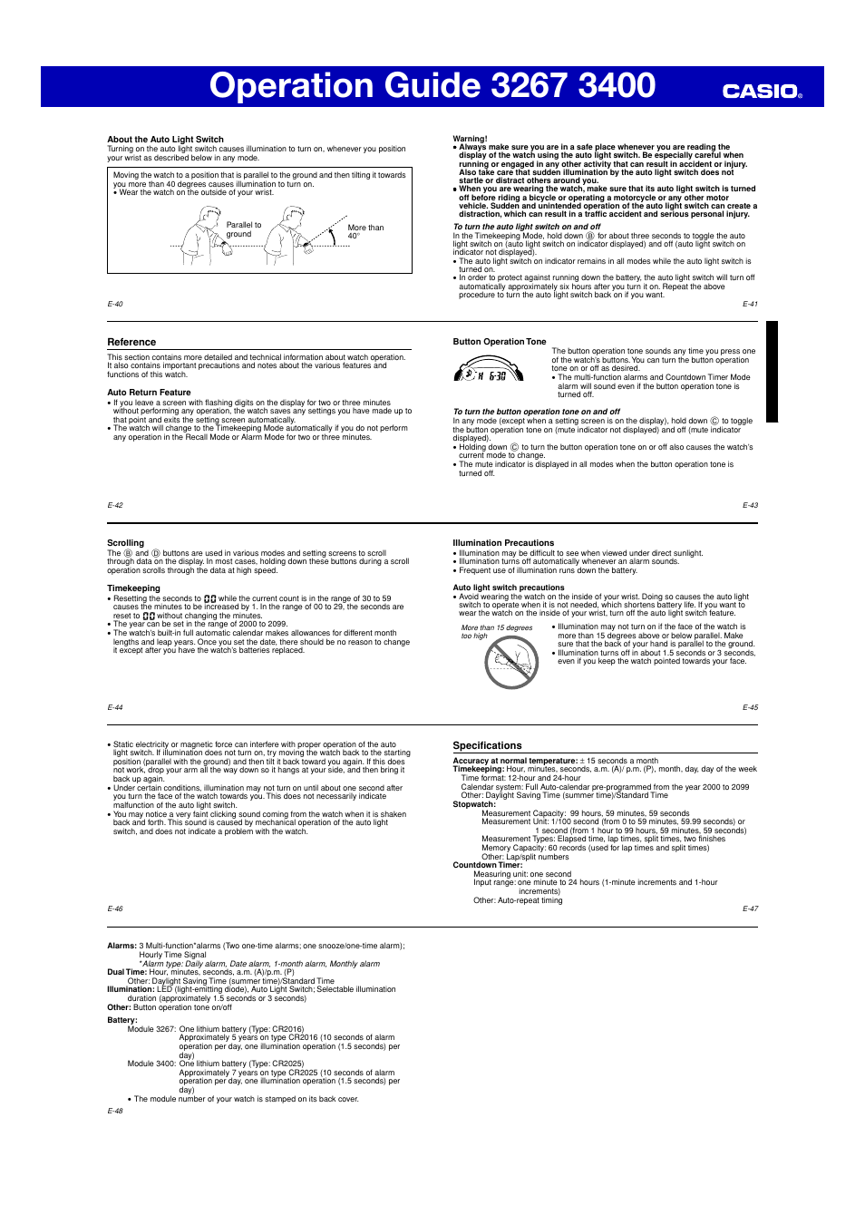 G-Shock GD-110 User Manual | Page 5 / 5