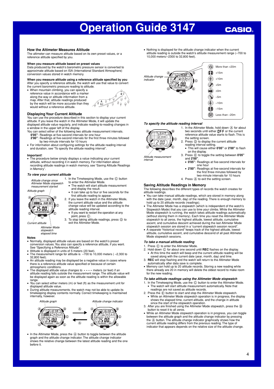 Operation guide 3147 | G-Shock GW-9200 User Manual | Page 4 / 12