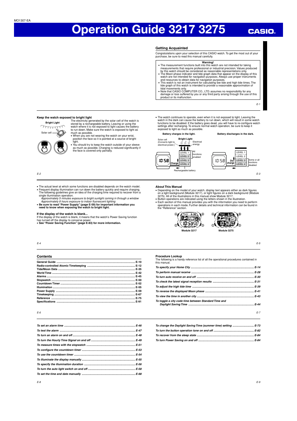 G-Shock GW-9110 User Manual | 10 pages